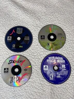 Set Of 4 Sony PlayStation Game Discs, NO BOX